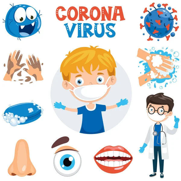 Infección Por Virus Atención Médica — Vector de stock