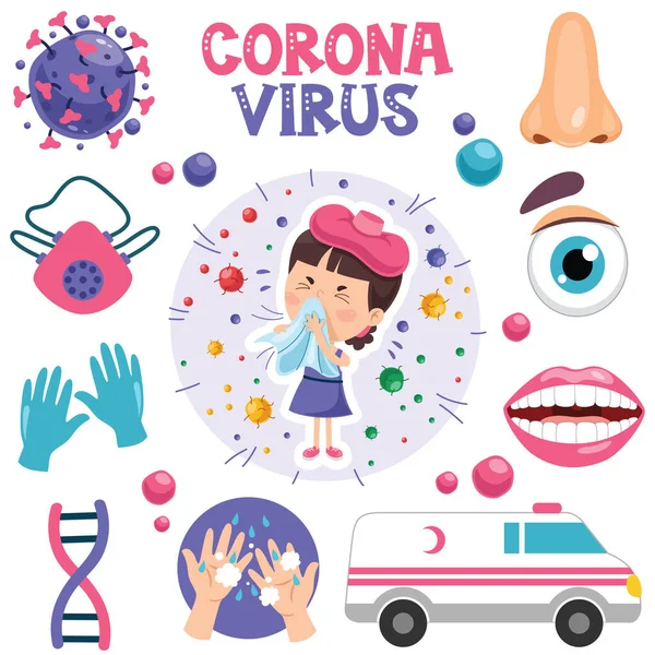 Infection Virale Soins Santé — Image vectorielle