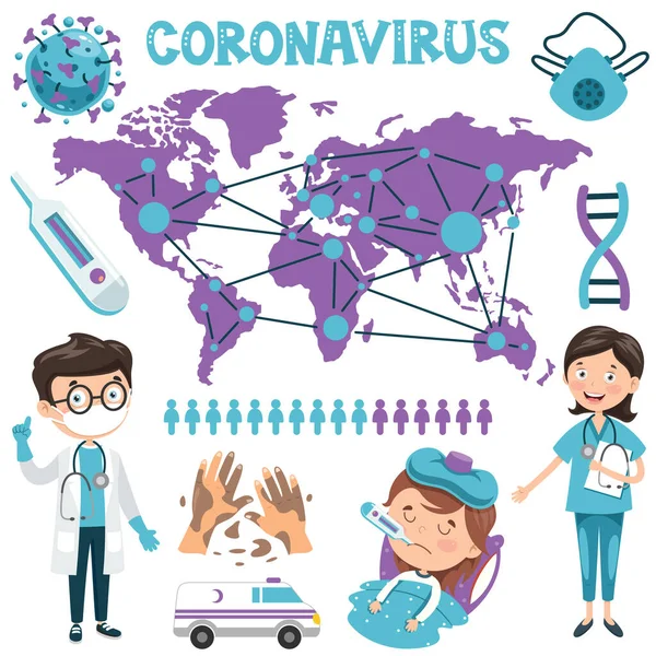 Virus Infeksi Dan Pelayanan Kesehatan - Stok Vektor