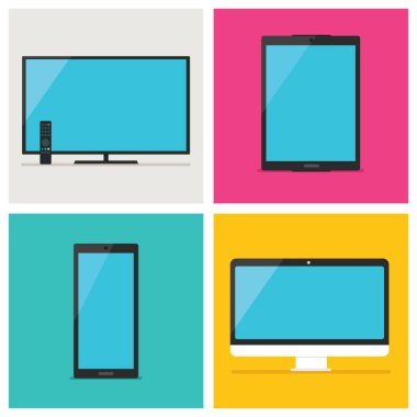 Renkli Arkaplanda Dijital Aygıtlar