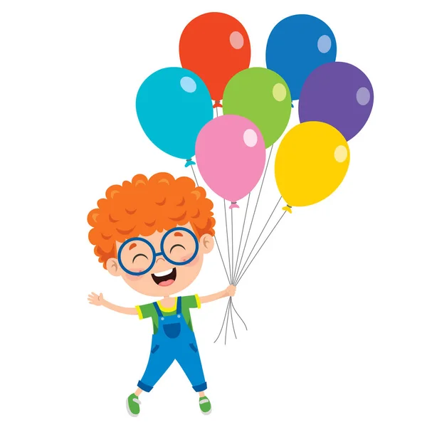 Kleurrijke Ballonnen Voor Feestversiering — Stockvector