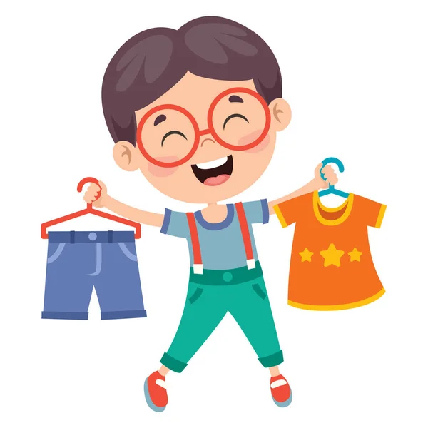 Malé Dítě Barevné Oblečení — Stockový vektor