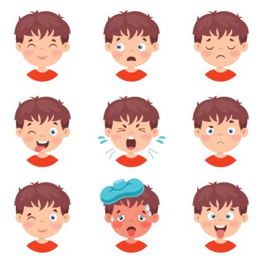 Çocukların değişik ifadeleri.