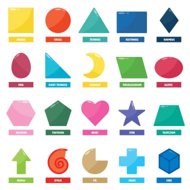 Set Of Basic Geometric Shapes clipart