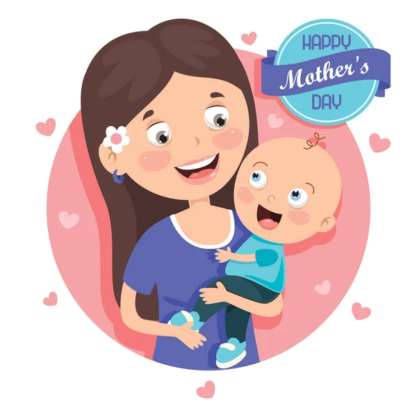 Concept Mothers Day Greeting — Stock Vector