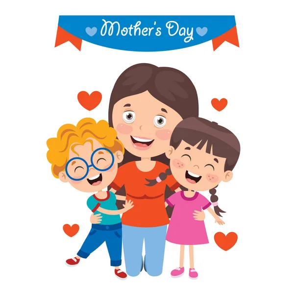 Concept Mothers Day Greeting — Stock Vector