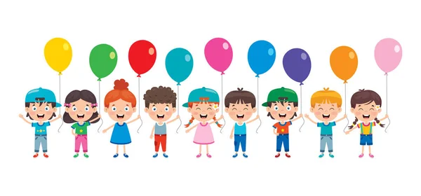 Balões Coloridos Para Decoração Festa —  Vetores de Stock