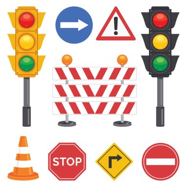Işıklı ve Ekipmanlı Trafik Konsepti