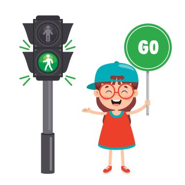 Komik Karakterli Trafik Konsepti