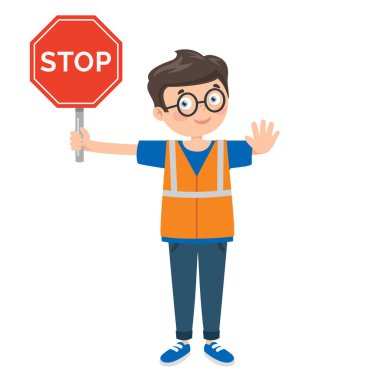 Komik Karakterli Trafik Konsepti