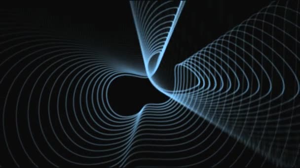 Lignes circulaires 3D tournant — Video