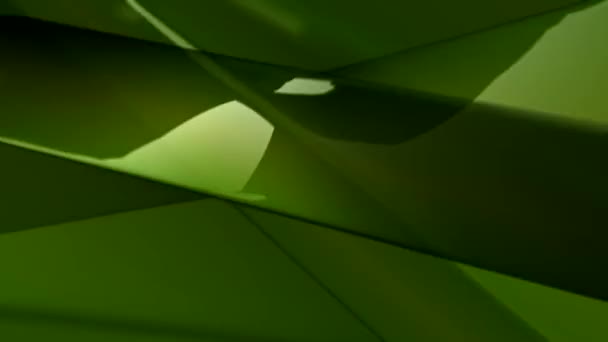 Vloeiende groene abstracte beweging achtergrond — Stockvideo