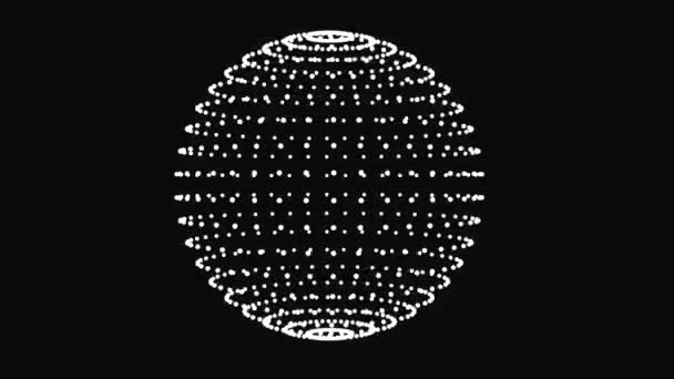 Sphere made entirely of dots — Stock Video