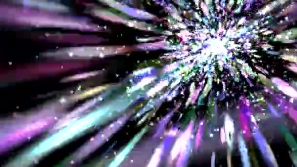 Trippy sequence of lights, a little like going through space in a disco ball — Stock Video