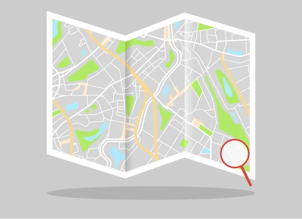 Carte Navigation Illustration Vectorielle — Image vectorielle