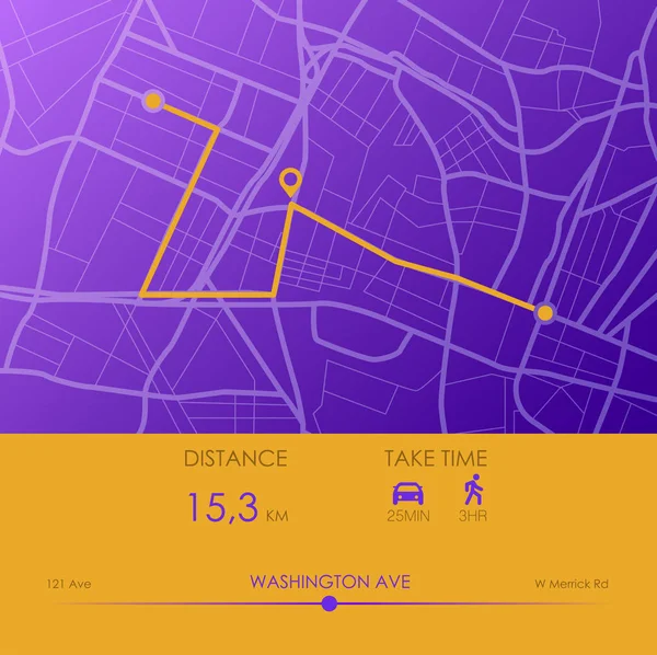Dashboard Téma Kreatív Infographic Város Térkép Navigáció Vektoros Illusztráció — Stock Vector
