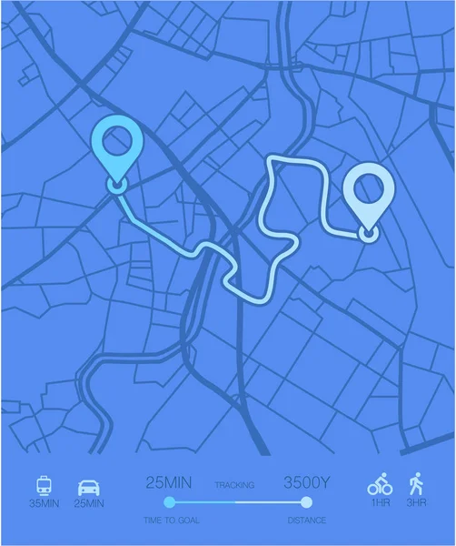 Painel Tema Infográfico Criativo Navegação Mapa Cidade Ilustração Vetorial — Vetor de Stock