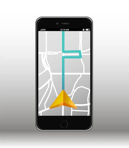 Mapa Navegação Seta Ilustração Vetorial — Vetor de Stock