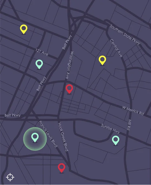 Painel Tema Infográfico Criativo Navegação Mapa Cidade Ilustração Vetorial —  Vetores de Stock