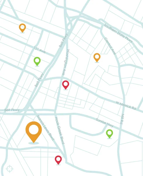 Cruscotto Tema Creativo Infografica Della Navigazione Mappa Della Città Illustrazione — Vettoriale Stock