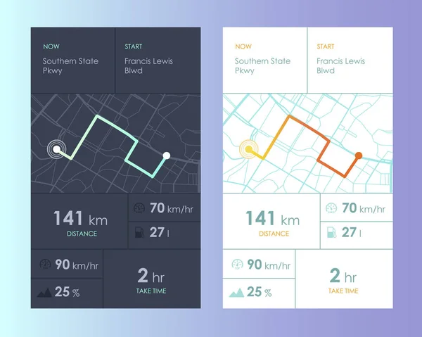 Dashboard Tema Kreativ Infografi Bykartnavigasjon Vektorillustrasjon – stockvektor