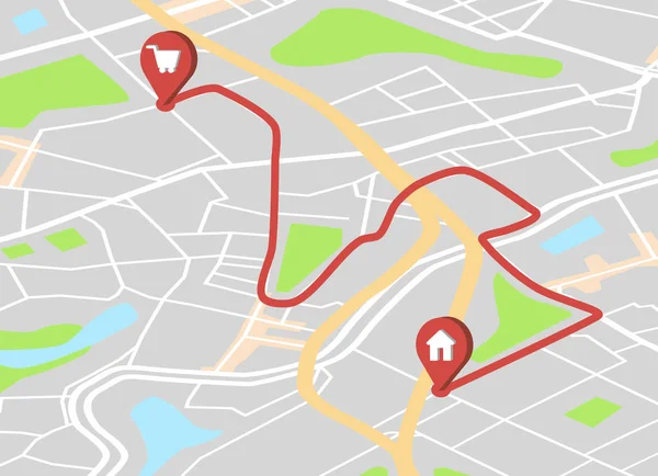 Pano Tema creative Infographic şehir harita navigasyon. Vektör çizim