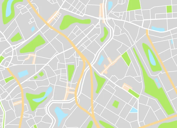 Cidade Mapa Ilustração Vetorial — Vetor de Stock