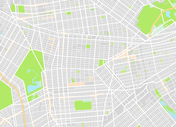 Mapa Cidade Vetorial Nova York Com Camadas Separadas Bem Organizadas — Vetor de Stock