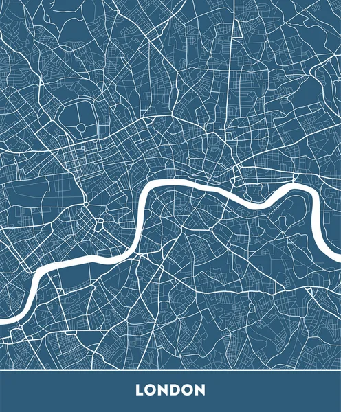 Mappa Della Città Vettoriale Londra Con Strati Separati Ben Organizzati — Vettoriale Stock