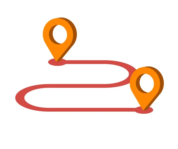 Uzayda gezinti. Harita üzerinde bir nokta. Yol tarifi alabilirsiniz. Rota planlama. Rota oluşturun. Yol yönünü. Başlangıç noktası. Bitiş noktası. Kat edilen mesafeyi. Gps üzerinde Yönlendirme. Vektör çizim