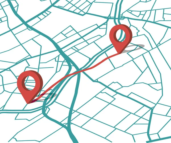 Pano Tema Creative Infographic Şehir Harita Navigasyon Vektör Çizim — Stok Vektör