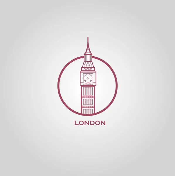 London Város Lineáris Zászlója — Stock Vector