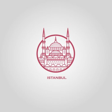 Istanbul şehir. Vektör çizim.