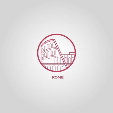 Roma şehir. Vektör çizim.
