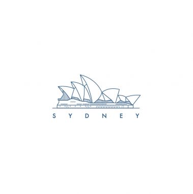 Sydney şehir. Vektör çizim.