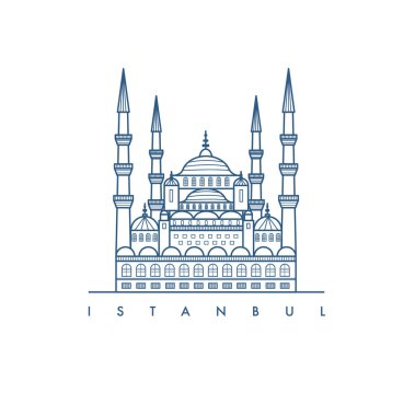 Istanbul şehir. Vektör çizim.