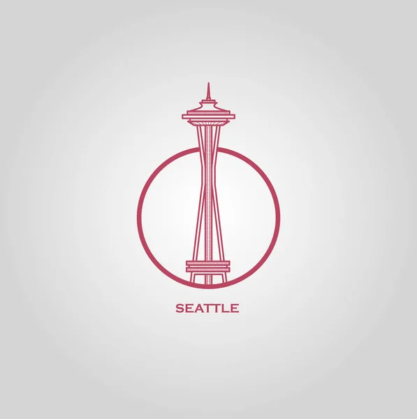 Seattle City Illustrazione Vettoriale — Vettoriale Stock