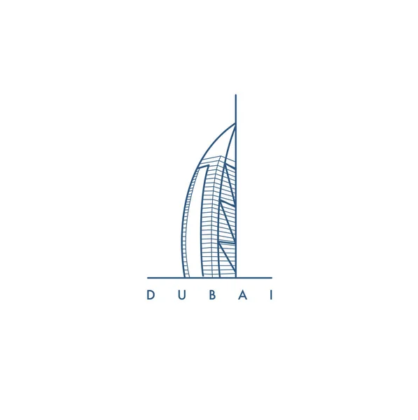 Πόλη Του Ντουμπάι Εικονογράφηση Διάνυσμα — Διανυσματικό Αρχείο