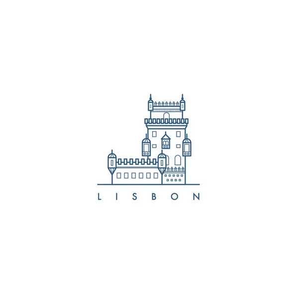 Lissabon Stadt Vektorillustration — Stockvektor