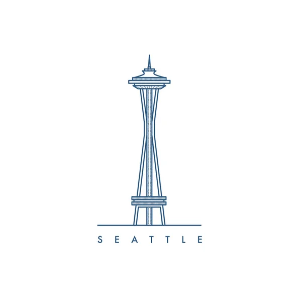 Seattle şehir. Vektör çizim.
