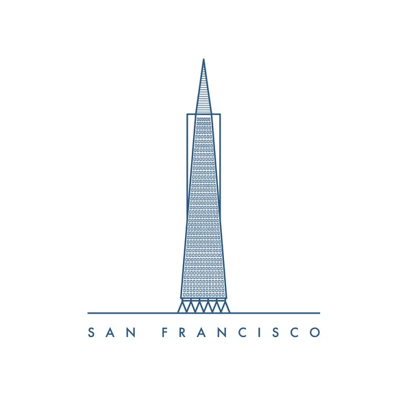 San Francisco City Vector Illustration — Stock Vector