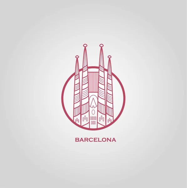 Barcelona Spania Ilustrație Vectorială — Vector de stoc