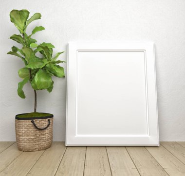 Boş kağıt çerçeveler iç. Beyaz çerçeve alay. Mock-up.