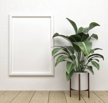 Boş kağıt çerçeveler iç. Beyaz çerçeve alay. Mock-up.