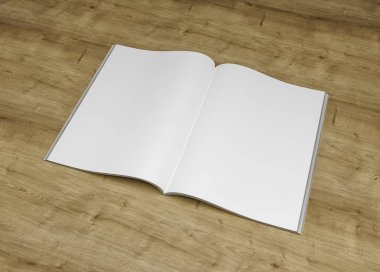 Boş katalog ve kitap, dergi kadar arka plan üzerinde sahte. 3D