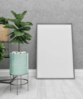 3D çerçeve mock-up. İç çerçeve mockup.