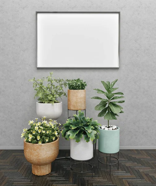 3D çerçeve mock-up. İç çerçeve mockup.
