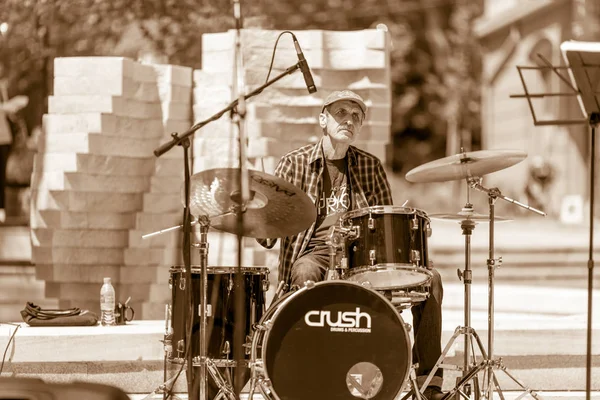 The jazz drum solo — Stock Photo, Image