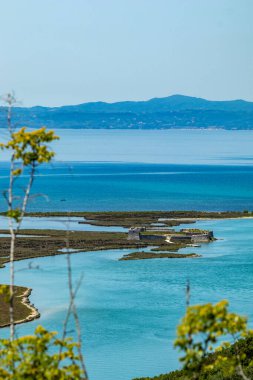 Butrint, Arnavutluk, yüksek açılı park bahar manzarası