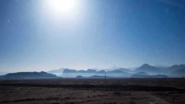 Йордан Взимку Пустеля Уаді Рам Або Ваді Рам Або Долина — стокове фото
